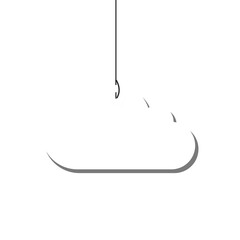 Cloud hanging on transparent background.