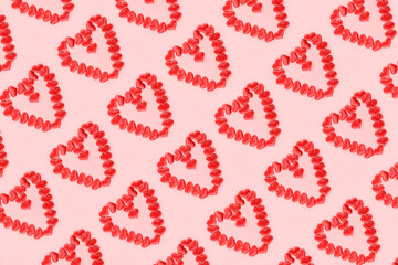 Heart of beautiful hearts for Valentines Day. Festive hearts for declaration of love and strong...