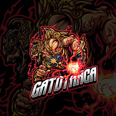 Hindu God Gatot Kaca Mascot Logo Template