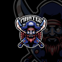 Pirate Mascot logo Template