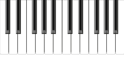 Naklejka premium Realistic piano keys. Musical instrument keyboard. Vector
