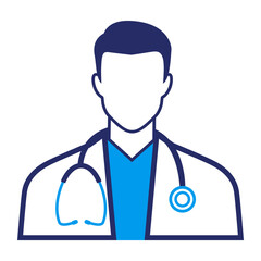 Professional doctor healthcare worker isolated icon