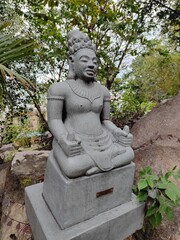 Image of a Buddhist deity in stone