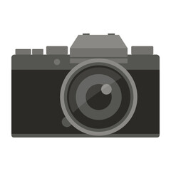 Retro digital camera isolated icon