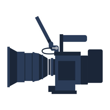 Professional contemporary video camera icon