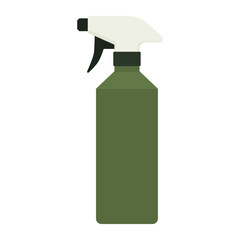 Green spray bottle for gardening isolated