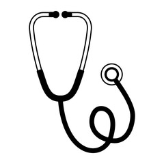 Stethoscope and medical tool icon