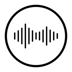 Soundwave, frequency and audio icon