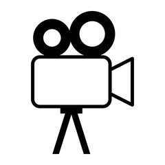 Video camera videomaking icon isolated