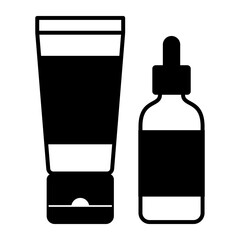 Cosmetics and creams icon isolated