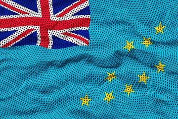 National flag of Tuvalu. Background  with flag of Tuvalu
