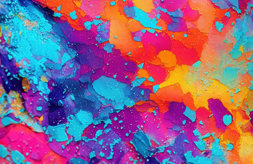 Multicolor Abstract paint texture - Paint Swatch Collage
