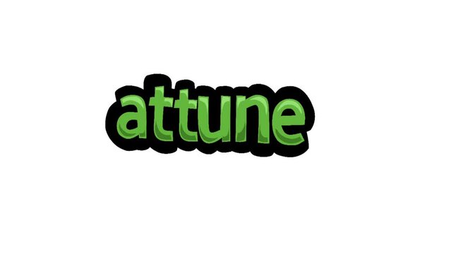 White screen animation video written attune