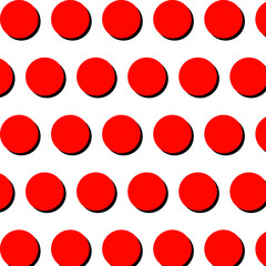 Simple circle lines vector  : Contrasting circle lines in red and black . Used for kitchenware design, fashion fabrics or home interior decorations.