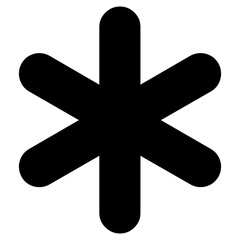 Asterik Sign Symbol on Transparent Background