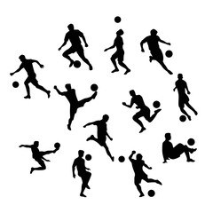 football player silhouette. sport icon, sign and symbol.