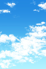 背景素材_青空と雲