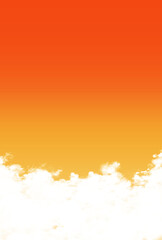 背景素材_夕焼けと雲