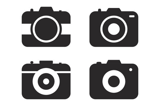 Camera photo icon design vector flat isolated illustration