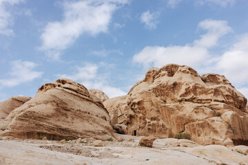 Fototapeta premium Wadi Musa archeological site Petra in Jordan
