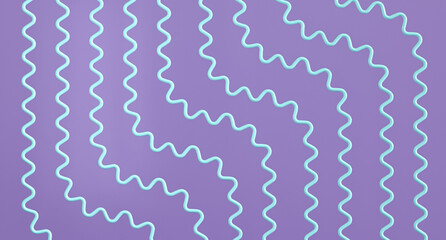 Helix line graphic design in purple tones for background work. 3D Rendering