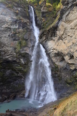 View on a waterfall on Switzerland