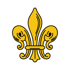 ILLUSTRATION HERALDIC SYMBOL OF THE FLOWER OF LIS, PNG
