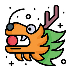 Chinese symbol of dragon beautiful vector design