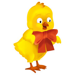 happy easter chicken with basket full of eggs