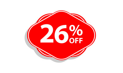 26 offer tag discount vector icon stamp