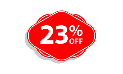 23 offer tag discount vector icon stamp