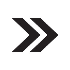 double black arrow to right icon symbol