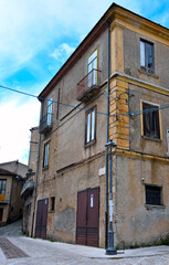 Fototapeta na wymiar houses in the historic center of padula Salerno Italy