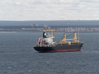 Fototapeta premium a ship at Port Elizabeth anchorage