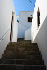 Lindos and its streets and corners of the town on the island of Rhodes, Greece. 