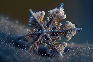 a snowflake is shown with a dark background and a blue background with white snow flakes on it and a black background with white snowflakes and bubbles on the bottom