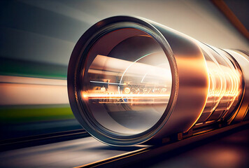 A High-Speed Hyperloop with Hologram Lighting. (Ai technology)