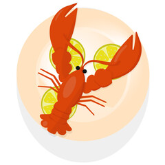 lobster on a plate