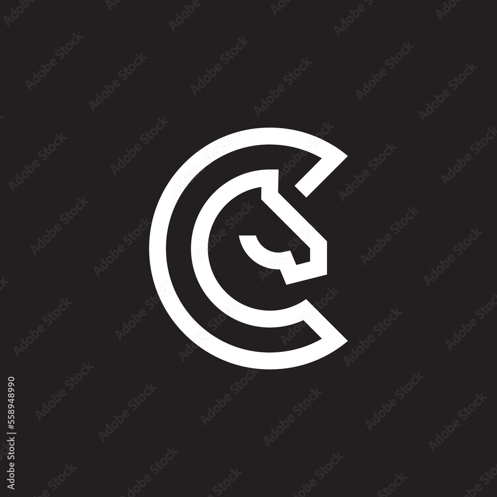 Wall mural letter c horse logo design inspiration