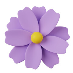 Flower 3D on a transparent background