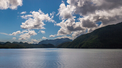 nature sceneries on the cruise from Port Hardy to Prince Rupert, British Columbia, Canada