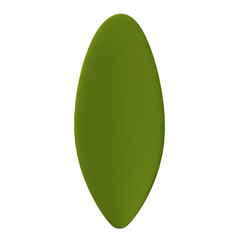 3d green leaf on a transparent background