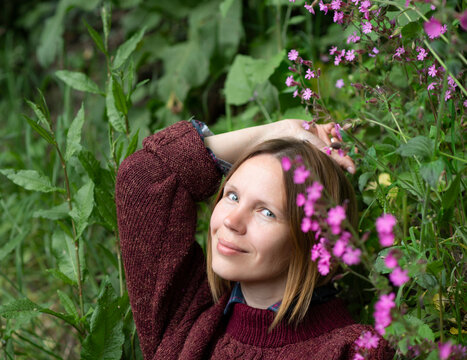 Portrait Of A 42 Year Old Woman In Green