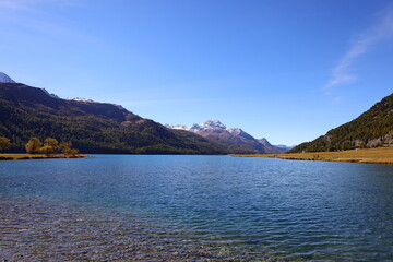 The Lake Silvaplana is a lake in the Upper-Engadine valley of Grisons in Switerland