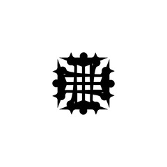 Ghost window icon. Simple style Halloween holiday poster background symbol. Ghost window brand logo design element. Ghost window t-shirt printing. Vector for sticker.