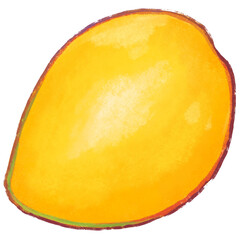 half of Kent mango illustration 01