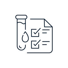 The concept of laboratory test, medical examination. Vector icon isolated on white background.