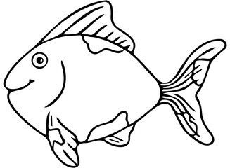 coloring page - beautiful little fish with spots
