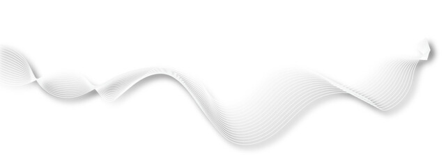 Abstract modern white wavy stylized blend liens on white background. Blending gradient colors. Digital frequency track equalizer. Colorful shiny and smooth blend lines background. 