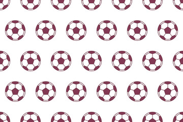 Football seamless pattern on white background vector design